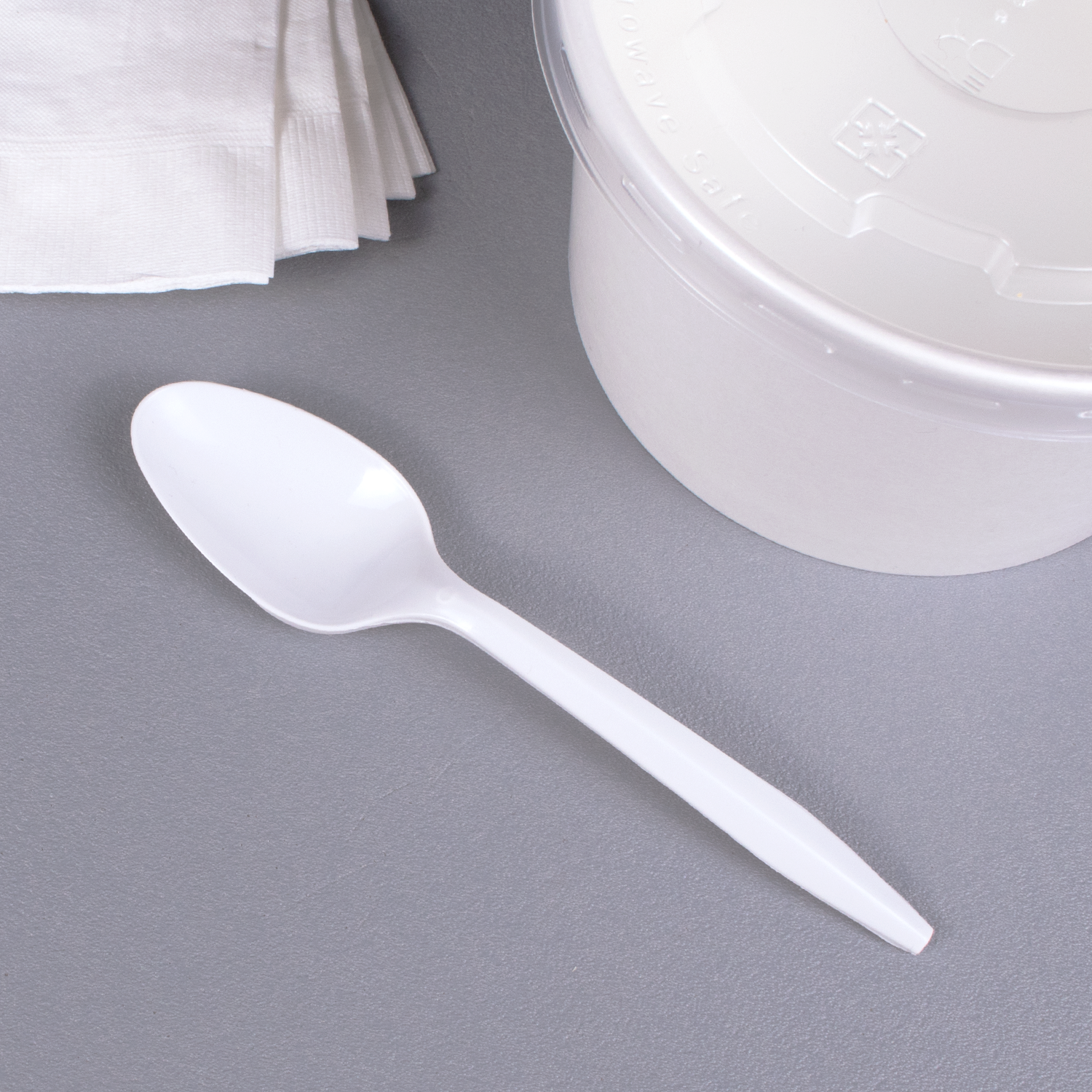 Wholesale PP Plastic Medium Weight Tea Spoons White - 1,000 ct