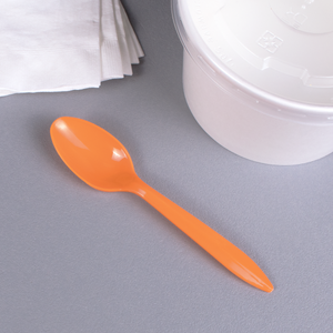 Wholesale Plastic Medium Weight Tea Spoons - Orange - 1,000 ct