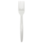Wholesale PP Plastic Medium-Heavy Weight Forks Bulk Box White - 1,000 ct