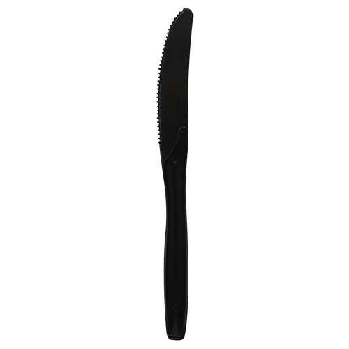 Wholesale PP Plastic Medium Heavy Weight Knives Bulk Box Black - 1,000 ct