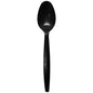 Wholesale PP Plastic Medium Heavy Weight Tea Spoons Bulk Box Black - 1,000 ct