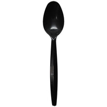 Load image into Gallery viewer, Wholesale PP Plastic Medium Heavy Weight Tea Spoons Bulk Box Black - 1,000 ct
