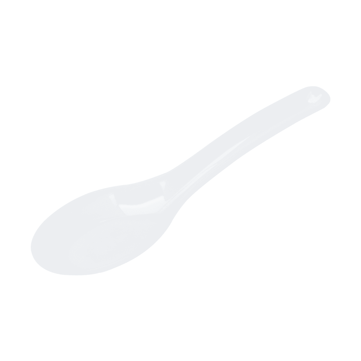 Wholesale Med-Heavy Weight Asian Soup Spoon White -1,000 ct