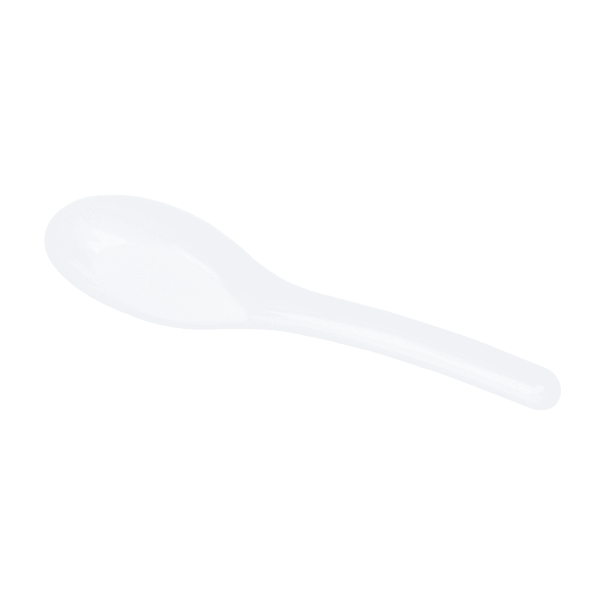 Wholesale Med-Heavy Weight Asian Soup Spoon White -1,000 ct