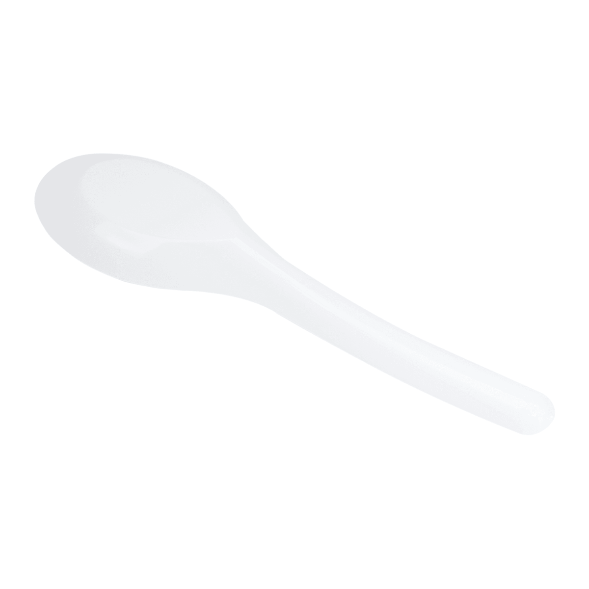 Wholesale Med-Heavy Weight Asian Soup Spoon White -1,000 ct