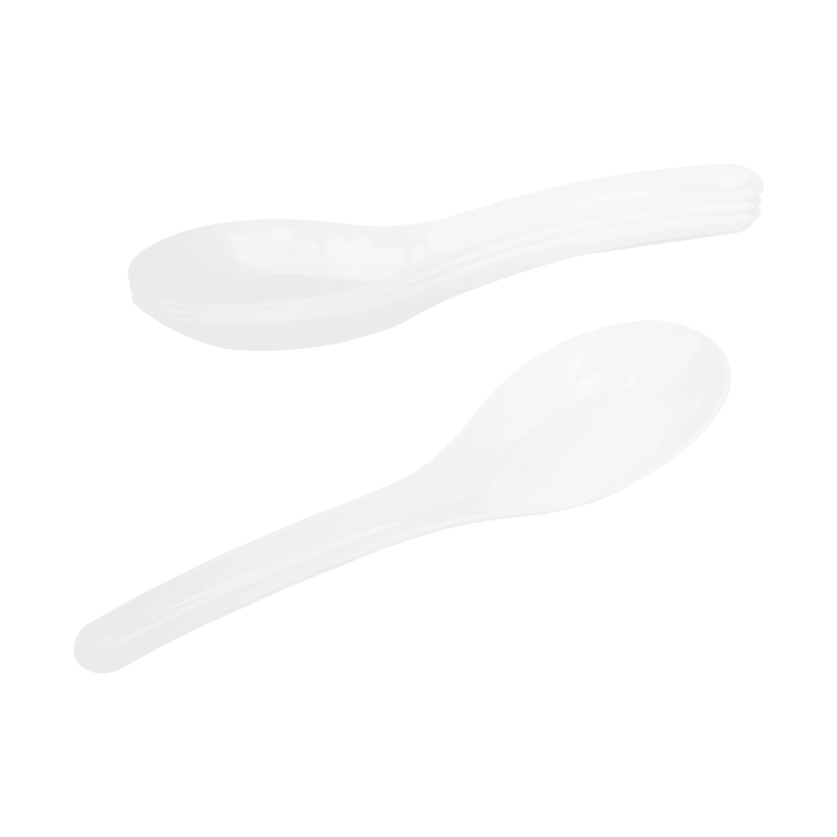 Wholesale Med-Heavy Weight Asian Soup Spoon White -1,000 ct
