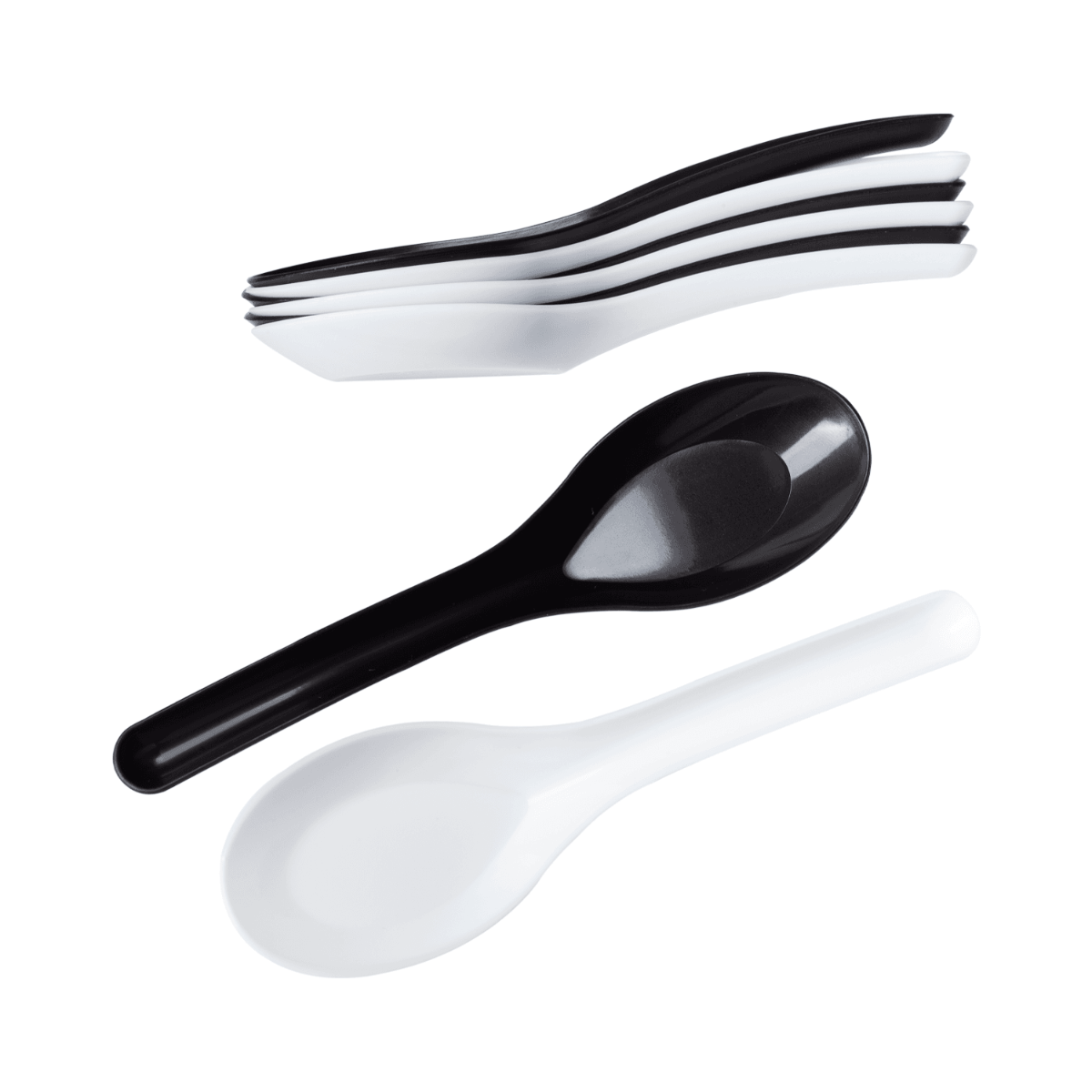Wholesale Med-Heavy Weight Asian Soup Spoon White -1,000 ct