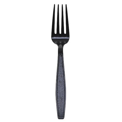 Wholesale PS Plastic Extra Heavy Weight Fork Black - 1,000 ct