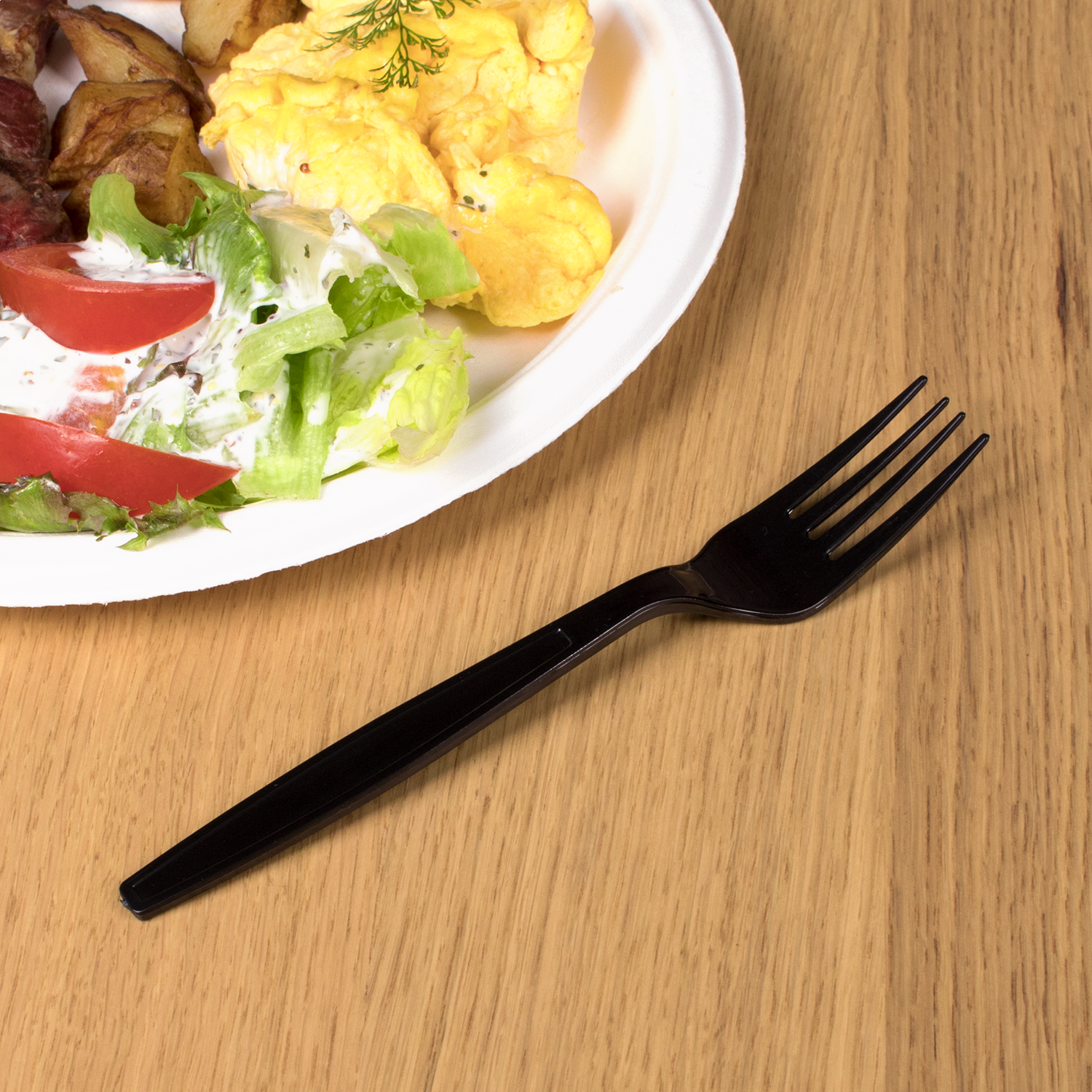 Wholesale PS Plastic Extra Heavy Weight Fork Black - 1,000 ct