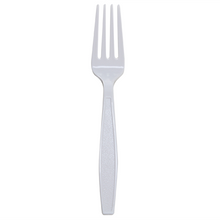 Load image into Gallery viewer, Wholesale PS Plastic Extra Heavy Weight Forks White - 1,000 ct
