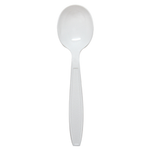 Load image into Gallery viewer, Wholesale PS Plastic Extra Heavy Weight Soup Spoons White - 1,000 ct
