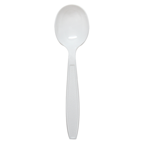 Wholesale PS Plastic Extra Heavy Weight Soup Spoons White - 1,000 ct