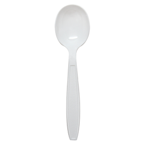 Wholesale PS Plastic Extra Heavy Weight Soup Spoons White - 1,000 ct