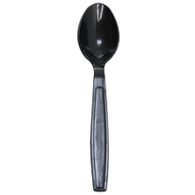 Load image into Gallery viewer, Wholesale PS Plastic Extra Heavy Weight Tea Spoons Black - 1,000 ct
