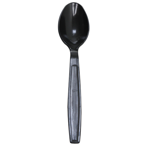 Wholesale PS Plastic Extra Heavy Weight Tea Spoons Black - 1,000 ct