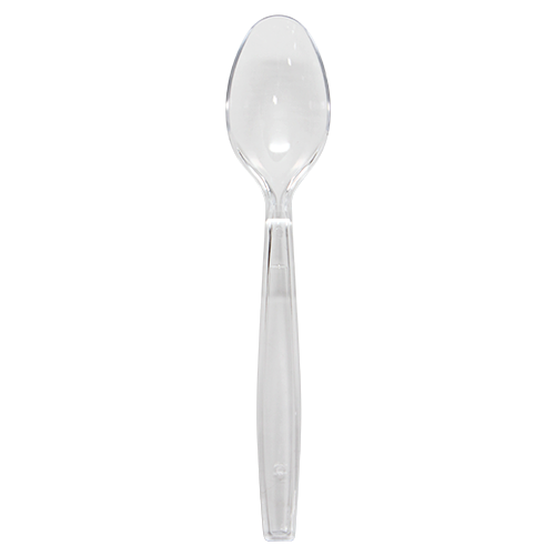 Wholesale PS Plastic Extra Heavy Weight Tea Spoons - Clear - 1,000 ct