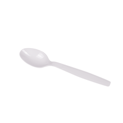 Wholesale PS Plastic Extra Heavy Weight Tea Spoons White - 1,000 ct