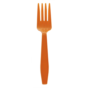 Wholesale PP Plastic Extra Heavy Weight Forks - Orange - 1,000 ct