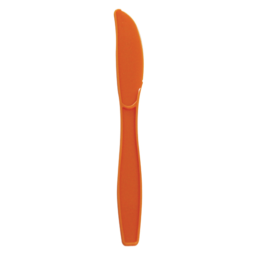 Wholesale PP Plastic Extra Heavy Weight Knives - Orange - 1,000 ct