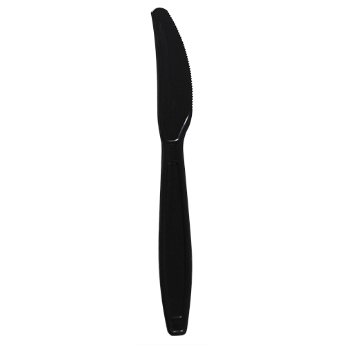 Wholesale PP Plastic Extra Heavy Weight Knives Black - 1,000 ct