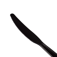 Wholesale PP Plastic Extra Heavy Weight Knives Black - 1,000 ct