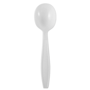Wholesale PP Plastic Extra Heavy Weight Soup Spoons White - 1,000 ct