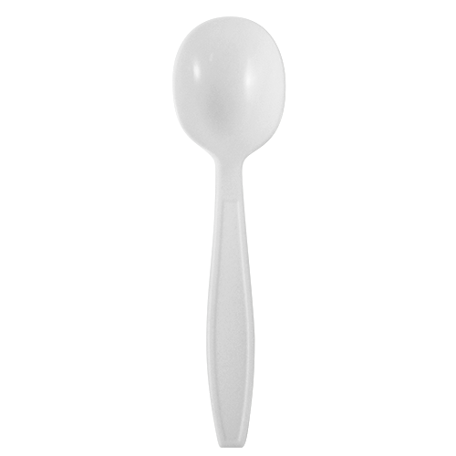 Wholesale PP Plastic Extra Heavy Weight Soup Spoons White - 1,000 ct