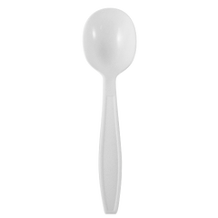 Wholesale PP Plastic Extra Heavy Weight Soup Spoons White - 1,000 ct