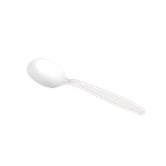 Wholesale PP Plastic Extra Heavy Weight Soup Spoons White - 1,000 ct