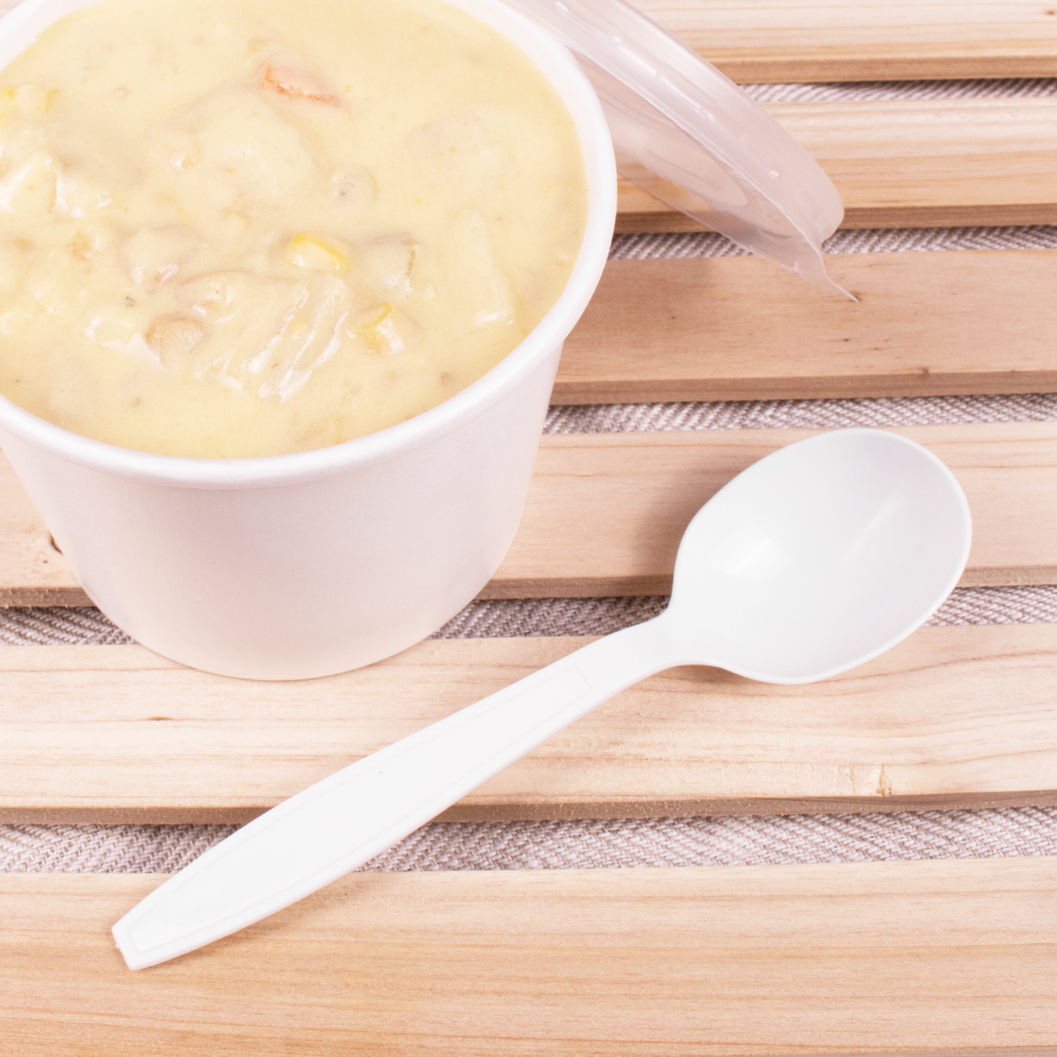 Wholesale PP Plastic Extra Heavy Weight Soup Spoons White - 1,000 ct