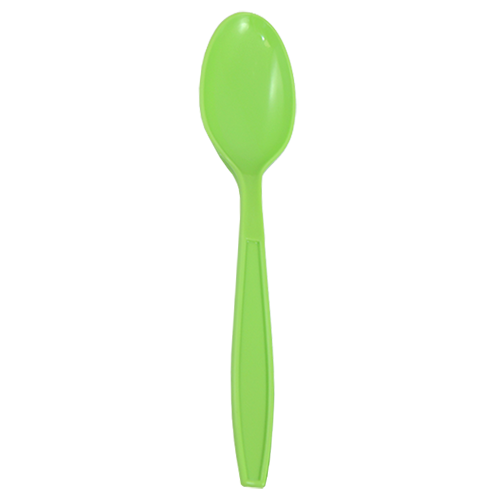 Wholesale Plastic Extra Heavy Weight Tea Spoons - Green - 1,000 ct