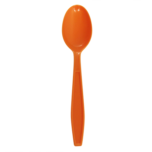 Wholesale Plastic Extra Heavy Weight Tea Spoons - Orange - 1,000 ct
