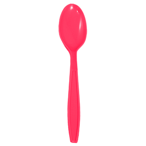 Wholesale PP Plastic Extra Heavy Weight Tea Spoons - Pink - 1,000 ct