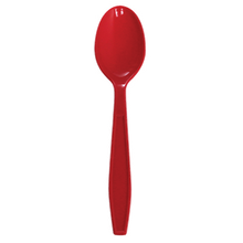Load image into Gallery viewer, Wholesale Plastic Extra Heavy Weight Tea Spoons - Red - 1,000 ct
