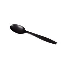 Load image into Gallery viewer, Wholesale PP Plastic Extra Heavy Weight Tea Spoons Black - 1,000 ct
