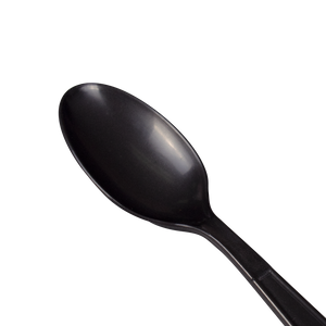 Wholesale PP Plastic Extra Heavy Weight Tea Spoons Black - 1,000 ct
