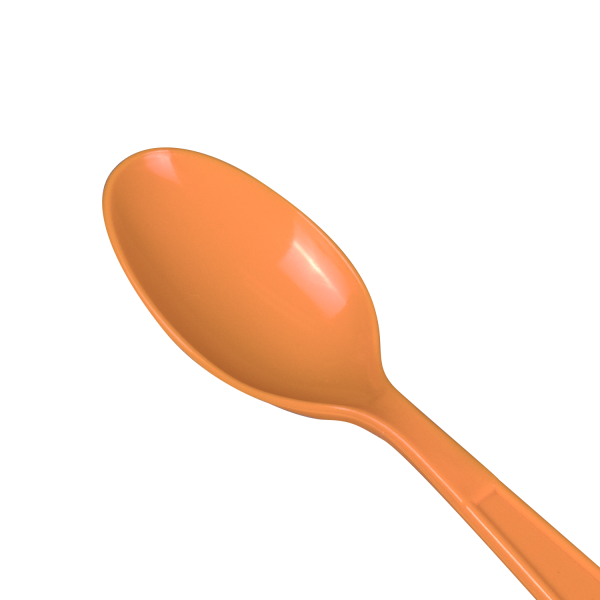 Wholesale Plastic Extra Heavy Weight Tea Spoons - Orange - 1,000 ct
