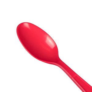 Wholesale Plastic Extra Heavy Weight Tea Spoons - Red - 1,000 ct