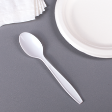 Load image into Gallery viewer, Wholesale PP Plastic Extra Heavy Weight Tea Spoons White - 1,000 ct
