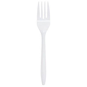 Wholesale PS Plastic Medium Weight Forks Bulk Box White - 1,000 ct