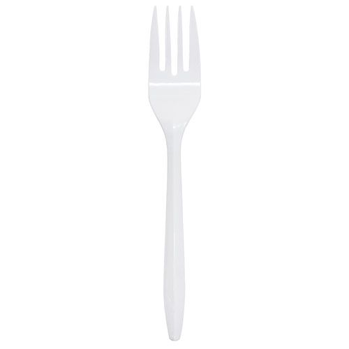 Wholesale PS Plastic Medium Weight Forks Bulk Box White - 1,000 ct