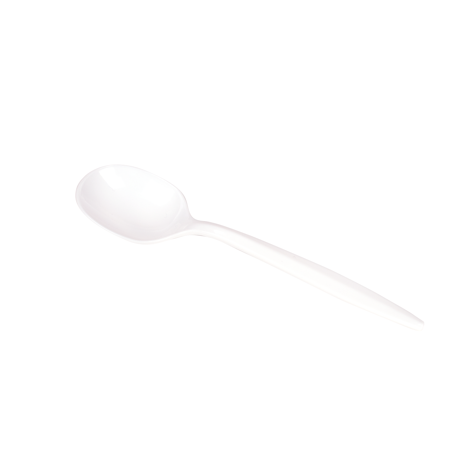 Wholesale PS Plastic Medium Weight Soup Spoons Bulk Box White - 1,000 ct