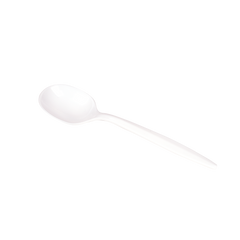 Wholesale PS Plastic Medium Weight Soup Spoons Bulk Box White - 1,000 ct
