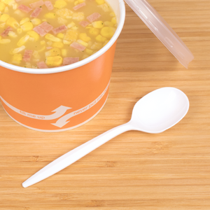 Wholesale PS Plastic Medium Weight Soup Spoons Bulk Box White - 1,000 ct