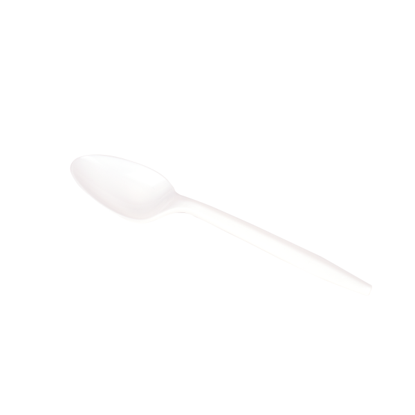 Wholesale PS Plastic Medium Weight Tea Spoons Bulk Box White - 1,000 ct