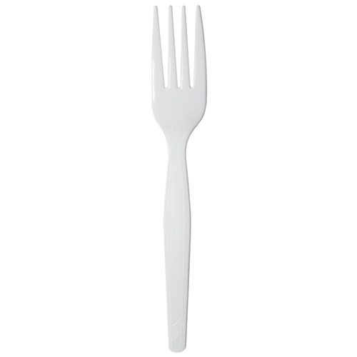 Wholesale PS Plastic Medium-Heavy Weight Forks Bulk Box White - 1,000 ct