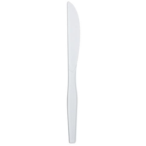 Wholesale PS Plastic Medium-Heavy Weight Knives Bulk Box White - 1,000 ct