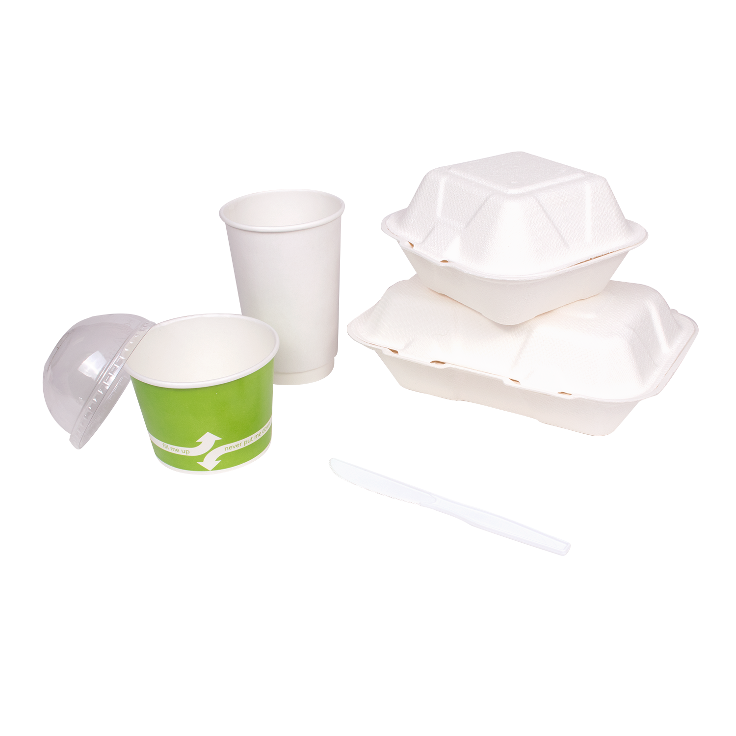 Wholesale PS Plastic Medium-Heavy Weight Knives Bulk Box White - 1,000 ct
