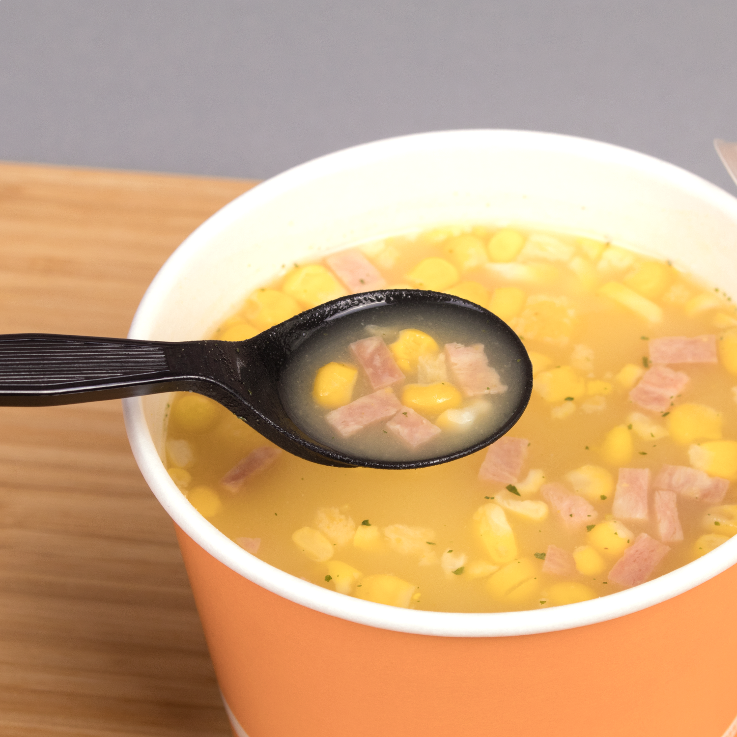 Wholesale PS Plastic Medium-Heavy Weight Soup Spoons Bulk Box Black - 1,000 ct