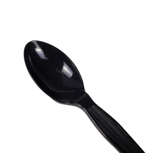 Wholesale Plastic Medium-Heavy Weight Tea Spoons Bulk Box - Black - 1,000 ct